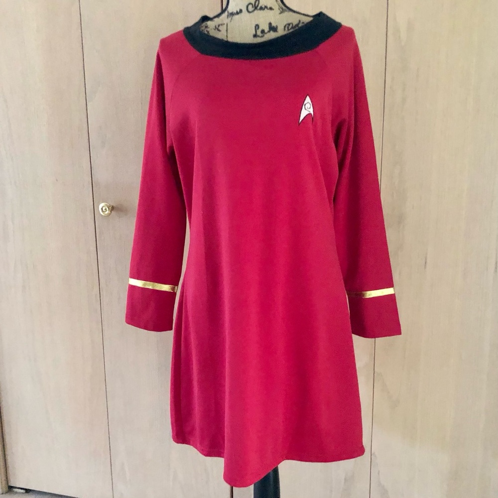 Rubie's Costume Star Trek Original Series Red Shirt Mini Dress Halloween Cosplay